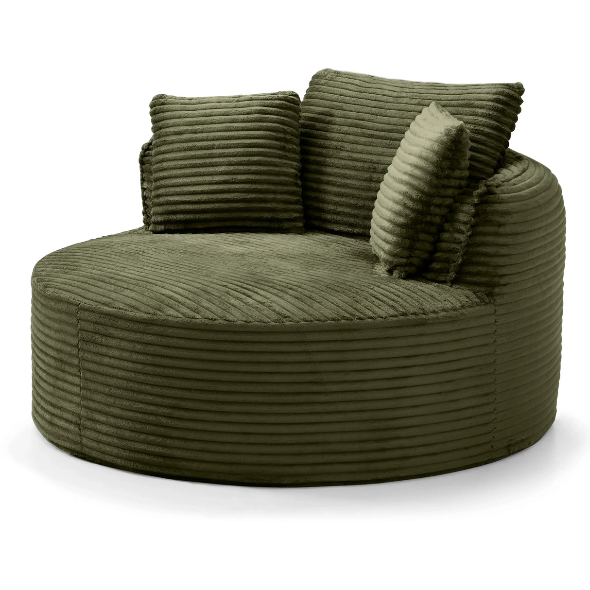 Modern Corduroy Boneless Floor Chair With Pillows - Omega Lifestyles