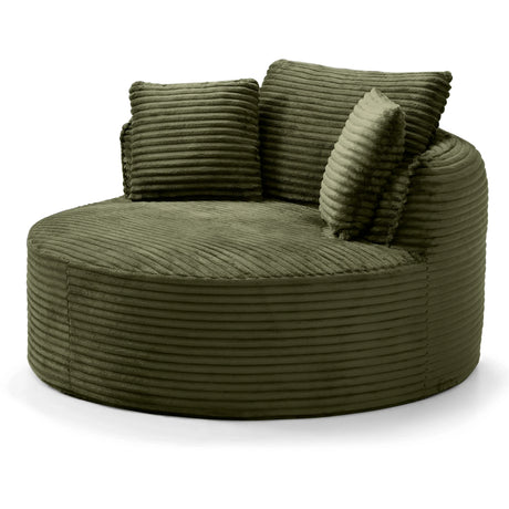 Modern Corduroy Boneless Floor Chair With Pillows - Omega Lifestyles