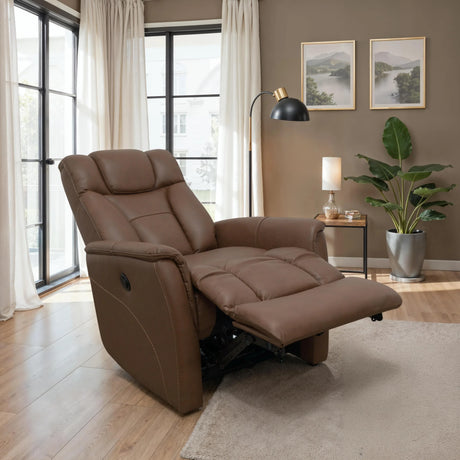 Power Recliner With Manual Adjustable Headrest And Power Footrest - Omega Lifestyles