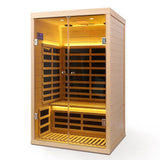 Two Person Low EMF Hemlock Double Door Far Infrared Sauna Room - Omega Lifestyles