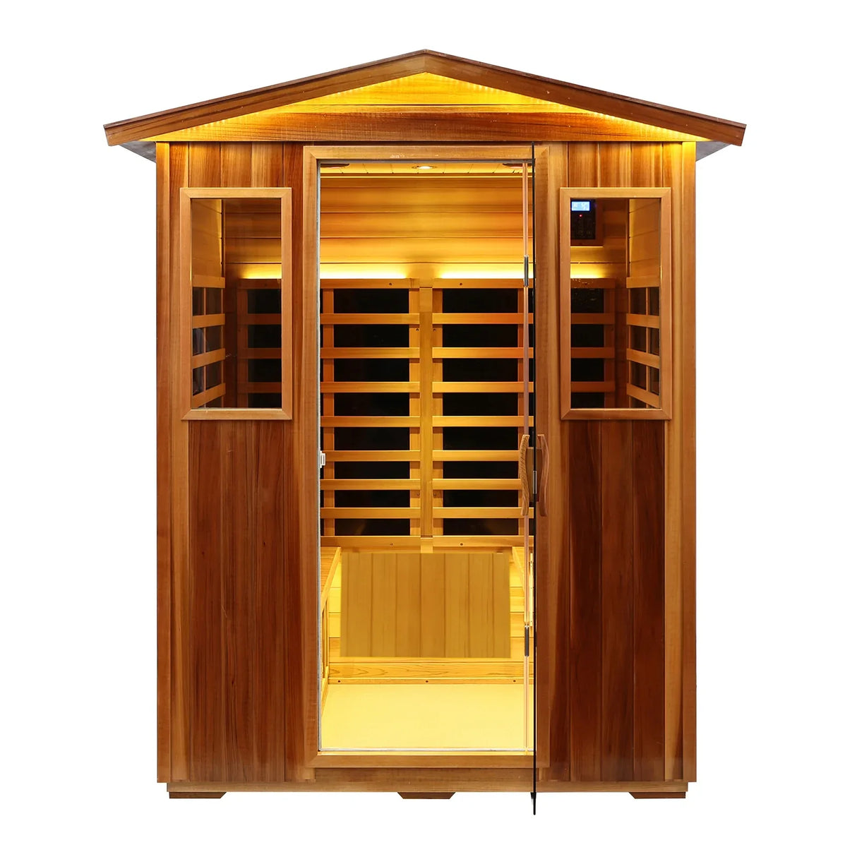 Four-Person Far-Infrared Carbon Crystal Outdoor Sauna - Omega Lifestyles