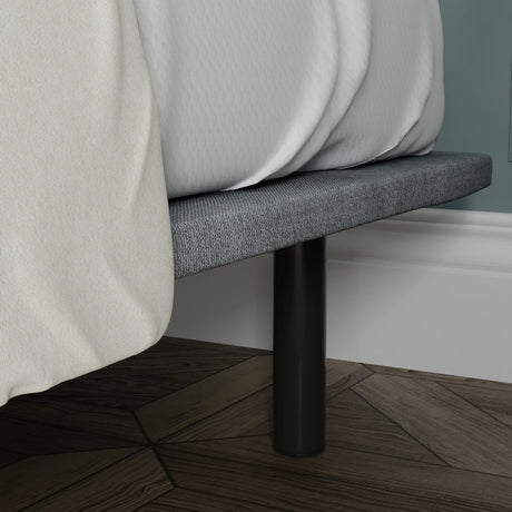 California King Upholstered Steel Platform Bed Frame Foundation - Omega Lifestyles