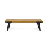 Modern Acacia Wood Dining Bench Set of 2 - Omega Lifestyles