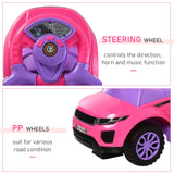 3-in-1 Toddler Ride On Push Car Stroller Toy Pink - Omega Lifestyles