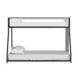 Contemporary Twin Over Full Metal Bunk Bed Mattress Ready - Omega Lifestyles