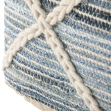 Square Fabric Pouf Ottoman With Diamond Stitching - Omega Lifestyles