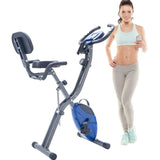 Folding Magnetic Resistance Exercise Bike With Arm Bands - Omega Lifestyles