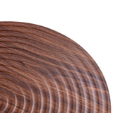 Modern Round MDF And Metal Walnut Coffee Table - Sleep Galleria