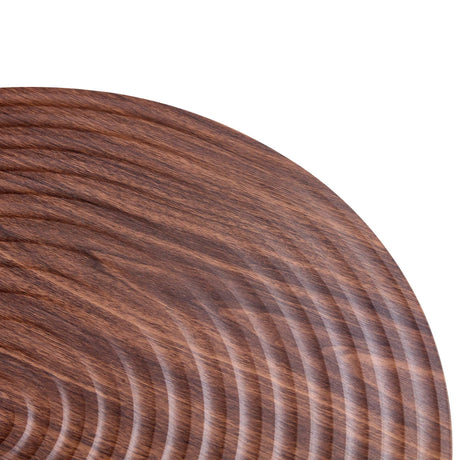 Modern Round MDF And Metal Walnut Coffee Table - Sleep Galleria