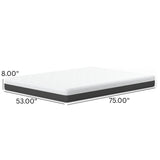 Full Firm 8-Inch Pur Chill Cooling Memory Foam Mattress - Omega Lifestyles