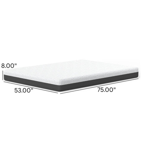 Full Firm 8-Inch Pur Chill Cooling Memory Foam Mattress - Omega Lifestyles