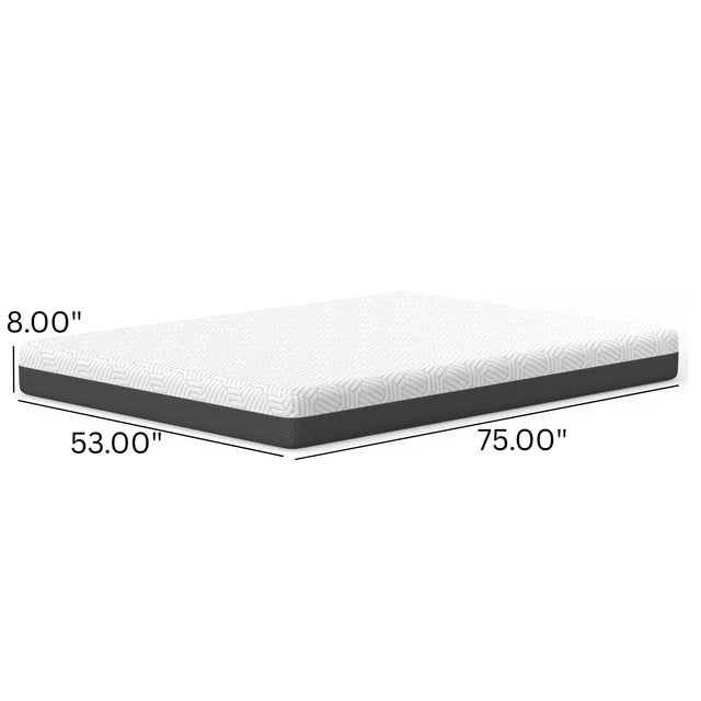 Full Firm 8-Inch Pur Chill Cooling Memory Foam Mattress - Omega Lifestyles