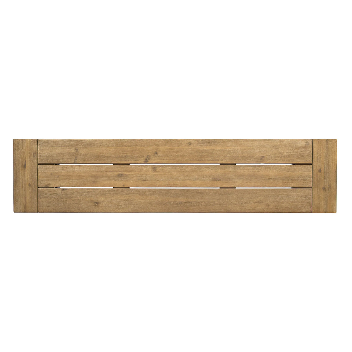 Rustic Acacia Wood Slat Panel Outdoor Bench - Omega Lifestyles