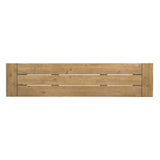 Rustic Acacia Wood Slat Panel Outdoor Bench - Omega Lifestyles