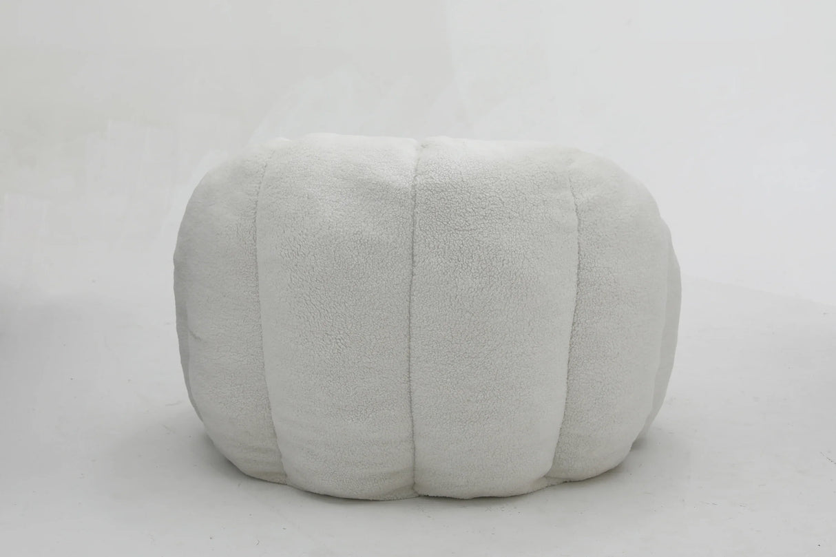 Plush Teddy Foam Bean Bag Chair With Armrests - Omega Lifestyles
