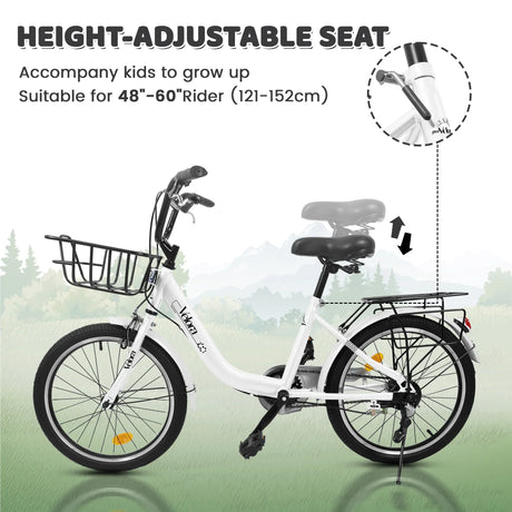 20-Inch Kids Steel Frame Bike With Dual Brakes - Omega Lifestyles