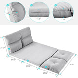 Adjustable Multi-Position Fabric Folding Chaise Lounge Sofa - Omega Lifestyles