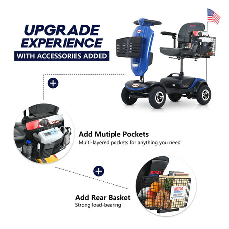 Outdoor Compact Mobility Scooter With Windshield Storage - Omega Lifestyles