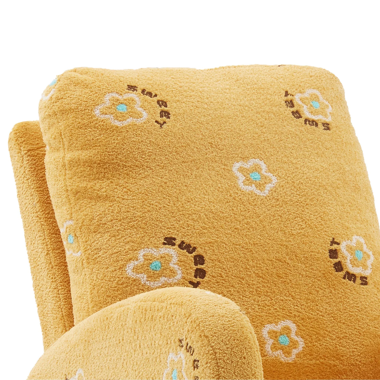 Mustard Boucle Foam Upholstered Nursery Rocking Chair - Omega Lifestyles