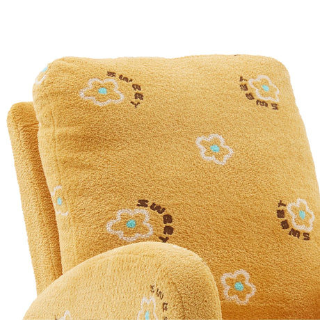 Mustard Boucle Foam Upholstered Nursery Rocking Chair - Omega Lifestyles