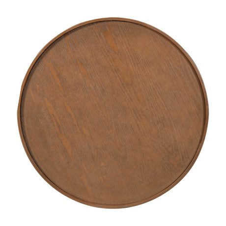 Mid-Century Modern Round Cane Coffee Table - Sleep Galleria