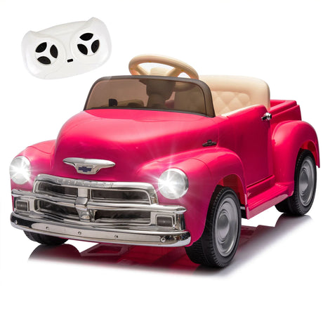 12V Pink Licensed Chevrolet Ride On Truck Car - Omega Lifestyles
