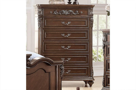 Traditional Antique Cherry Walnut Chest Of Drawers Furniture - Omega Lifestyles