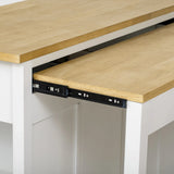 47-Inch Extendable Rubber Wood Veneer Kitchen Island - Omega Lifestyles