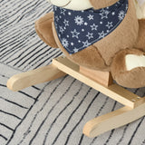 Bear Plush Toddler Rocking Horse With Lullaby and Pedals - Omega Lifestyles