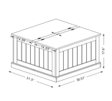 Farmhouse Style Square Coffee Table With Lift Top Storage - Sleep Galleria