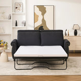 Modern Linen Convertible Sleeper Sofa Bed With Memory Mattress - Omega Lifestyles