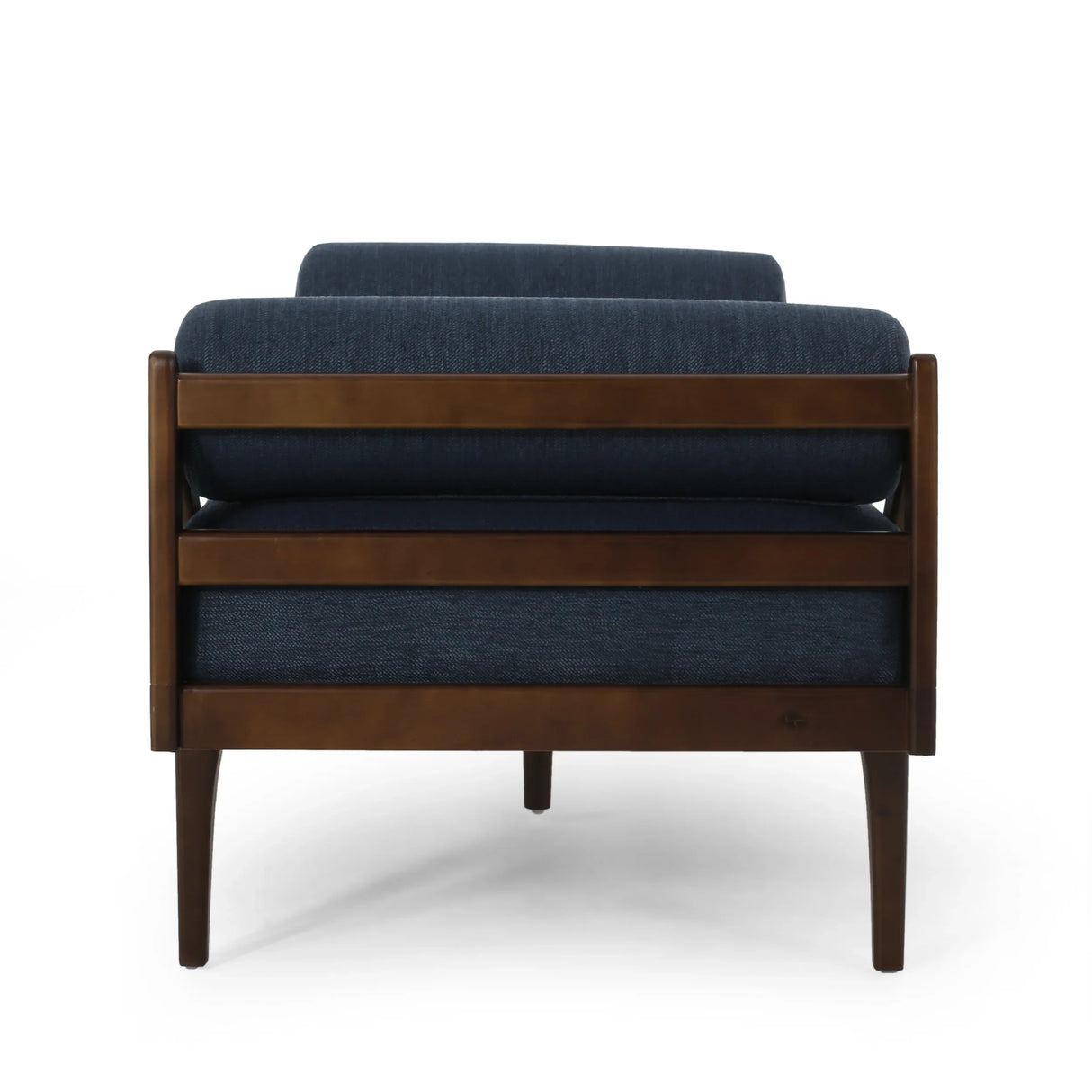 Chic Navy Blue Fabric Button-Tufted Chaise Lounge - Omega Lifestyles