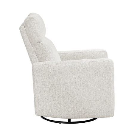 Contemporary Chenille Swivel Recliner Chair With Gliding Motion - Omega Lifestyles