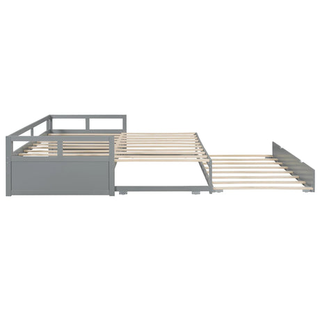 Twin Extending Solid Wood Daybed With Pull-Out Trundle - Omega Lifestyles