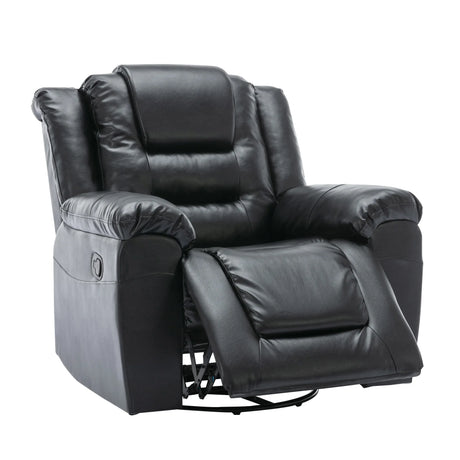 Manual Rocking 360-Degree Swivel Recliner Chair With PU Upholstery - Omega Lifestyles