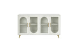 Antique White Wood TV Stand With Storage Cabinet - Sleep Galleria