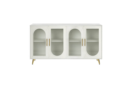 Antique White Wood TV Stand With Storage Cabinet - Sleep Galleria