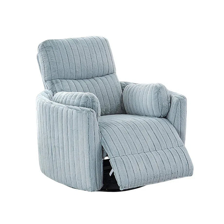 Contemporary Sky Blue Power Recliner Glider Swivel Chair - Omega Lifestyles