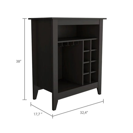 Multifunctional Particle Board Mojito Bar Cabinet With Wine Rack - Omega Lifestyles