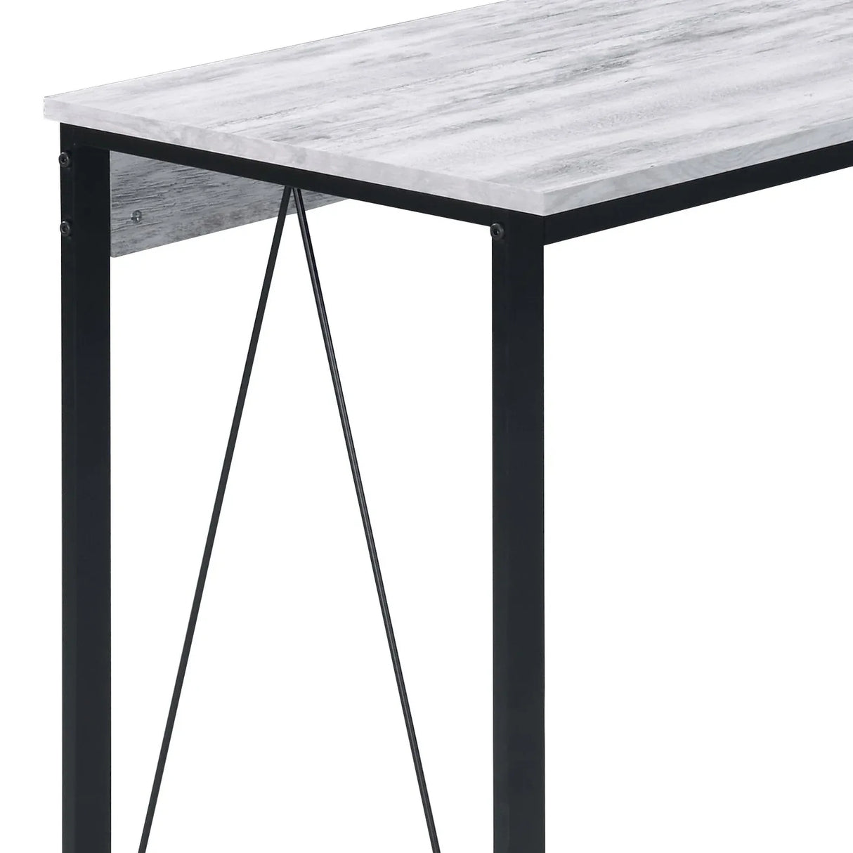 Antique White Black Finish Synthetic Wood Writing Desk - Omega Lifestyles