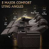 Top-Grain Nappa Leather Power Recliner With RGB Lighting - Omega Lifestyles