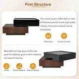 360 Degree Rotating Square Coffee Table With Drawers - Omega Lifestyles