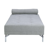 Gray Melange Velvet Plush Sofa Bed With Pillow - Omega Lifestyles