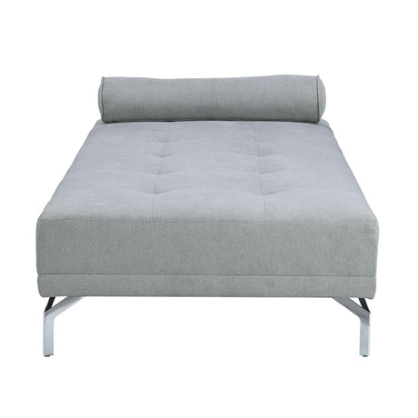 Gray Melange Velvet Plush Sofa Bed With Pillow - Omega Lifestyles