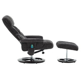 Modern Chenille Recliner Chair With Ottoman And Massage - Omega Lifestyles