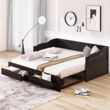 Twin Extendable Solid Wood Daybed With Trundle Drawers - Omega Lifestyles