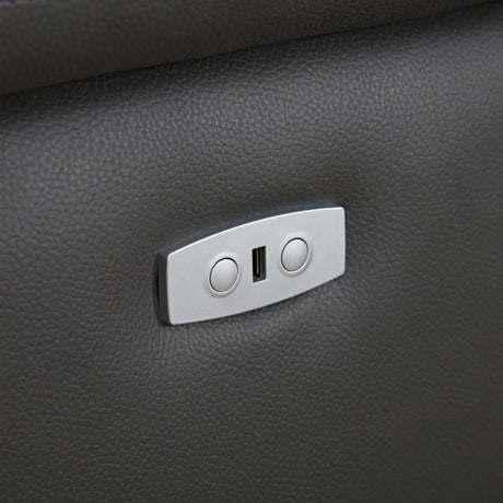 Electric Reclining Genuine Leather L-Shaped Chaise Sofa - Omega Lifestyles