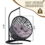 Indoor Hanging Cat Hammock Bed With Stand And Cushion - Sleep Galleria