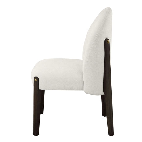 Set of 2 Beige Fabric Upholstered Side Chairs - Omega Lifestyles