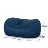 Large 6.5-Foot Cylindrical Microfiber Foam Filled Bean Bag - Omega Lifestyles
